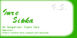 imre sipka business card